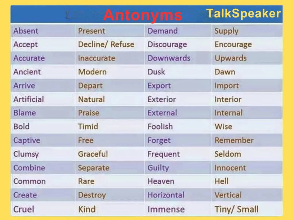 Antonyms