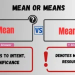 Mean or Means