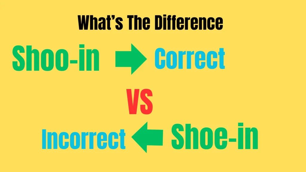 Shoo-in or Shoe-in?